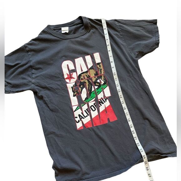 Grey California Graphic Print Short Sleeve Tee Shirt M - Picture 4 of 5